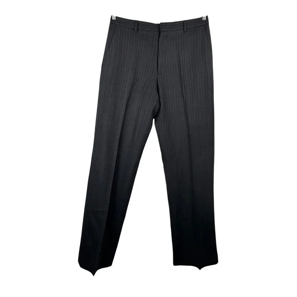 Banana Republic Modern fit‎ mens wool Trouser pants striped sz 35x34
